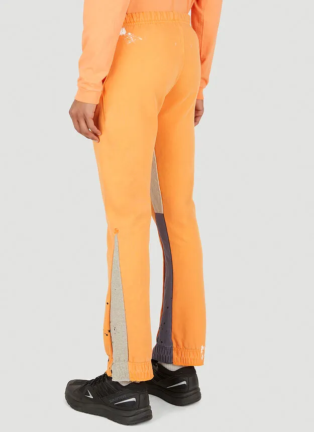 Flared Paint-Splatter Track Pants