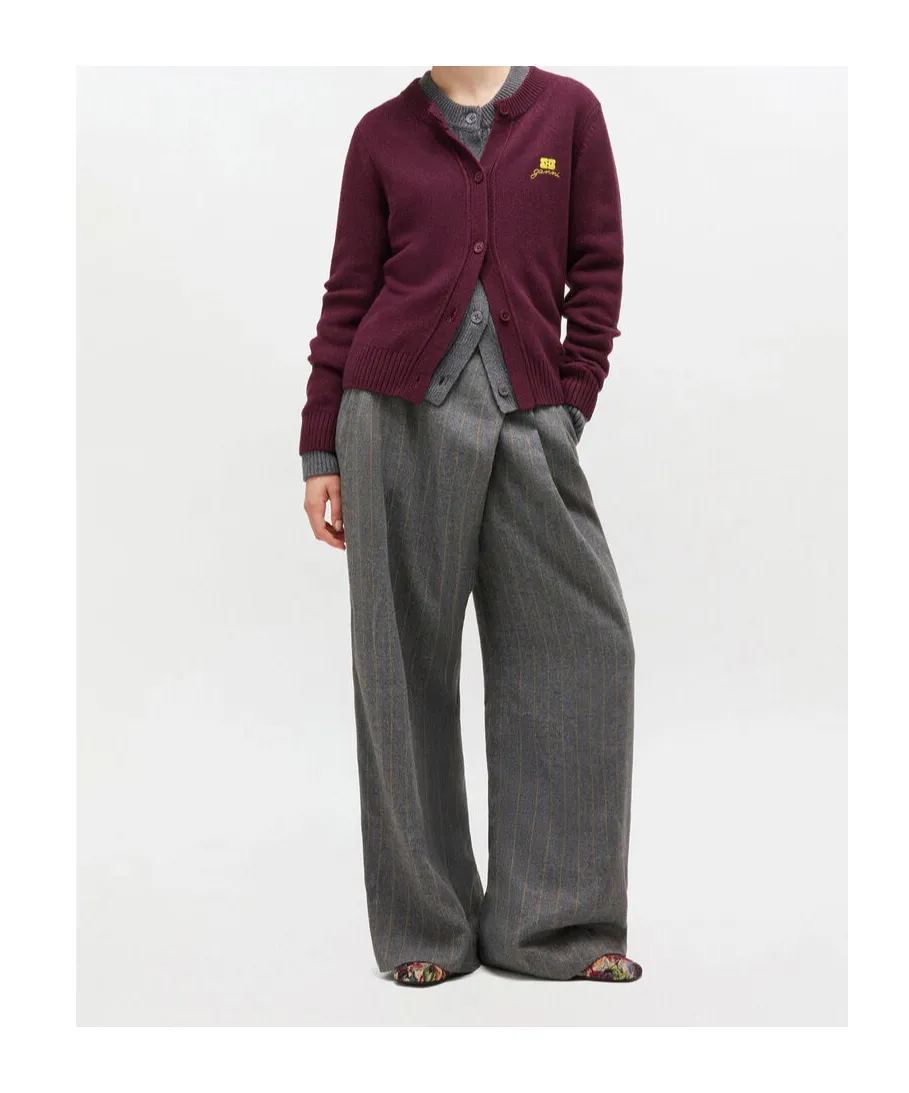 Buttoned Crewneck Cardigan