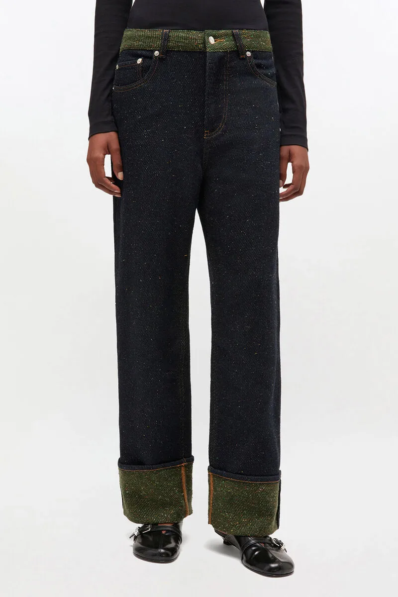 Twill Denim Baggy Jeans