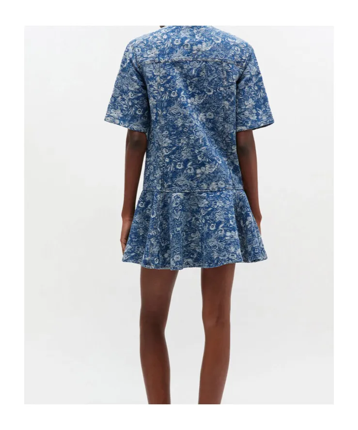 Blue Tapestry Mini Dress