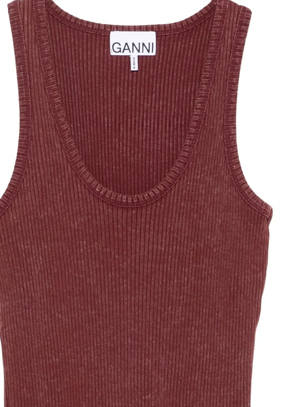 Ribbed Scoop-Neck Tank Top
