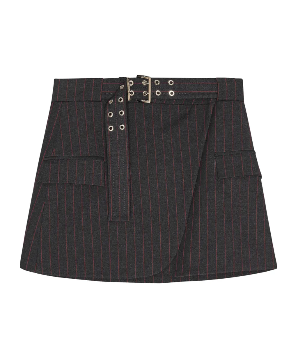 Pinstriped Mini Skirt