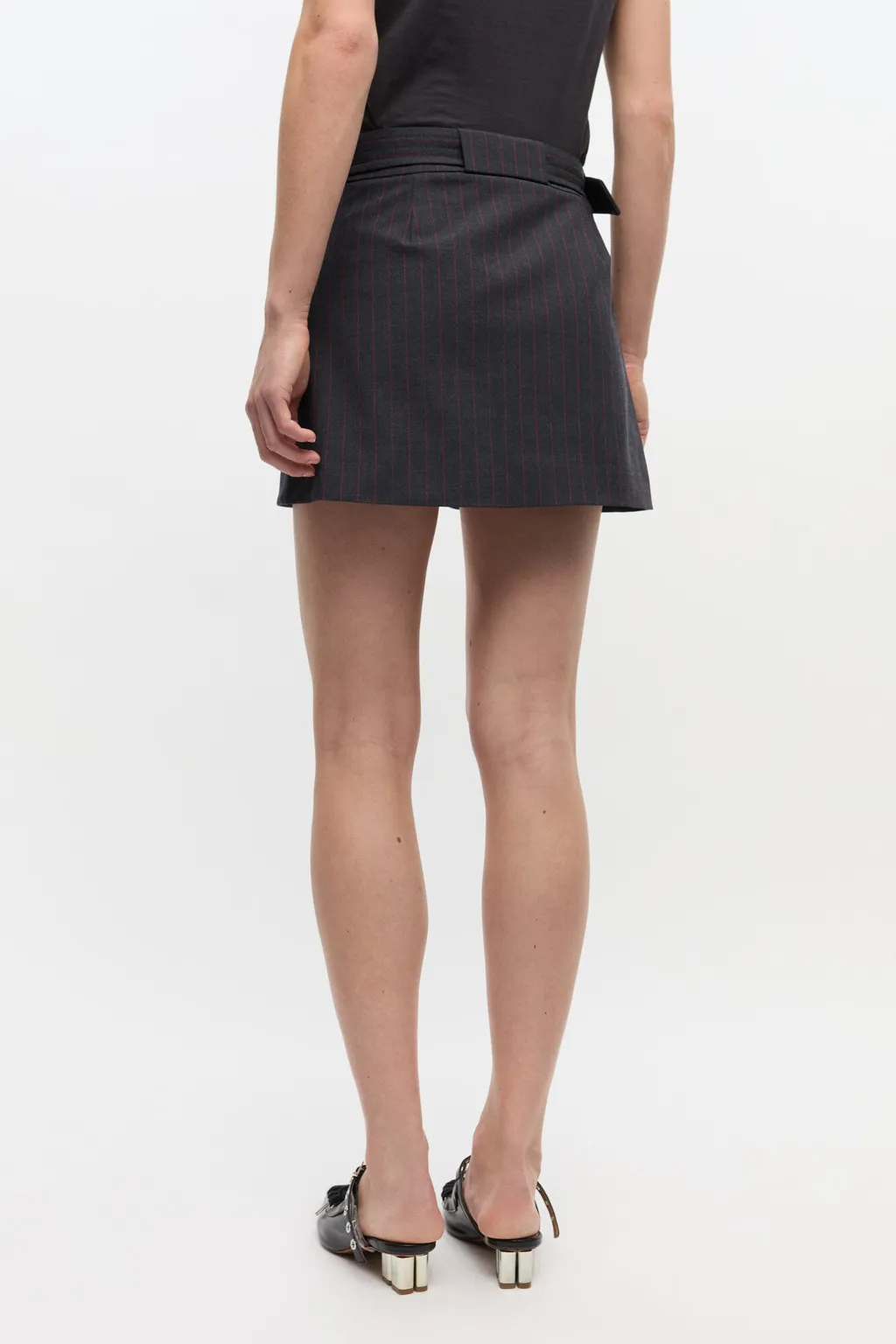 Pinstriped Mini Skirt