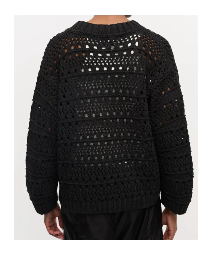 Crochet V-Neck Jumper