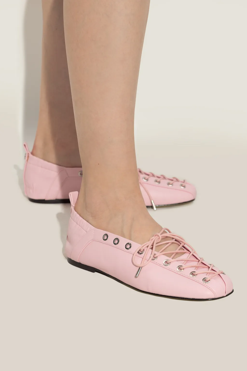Lace-Up Ballet Flats