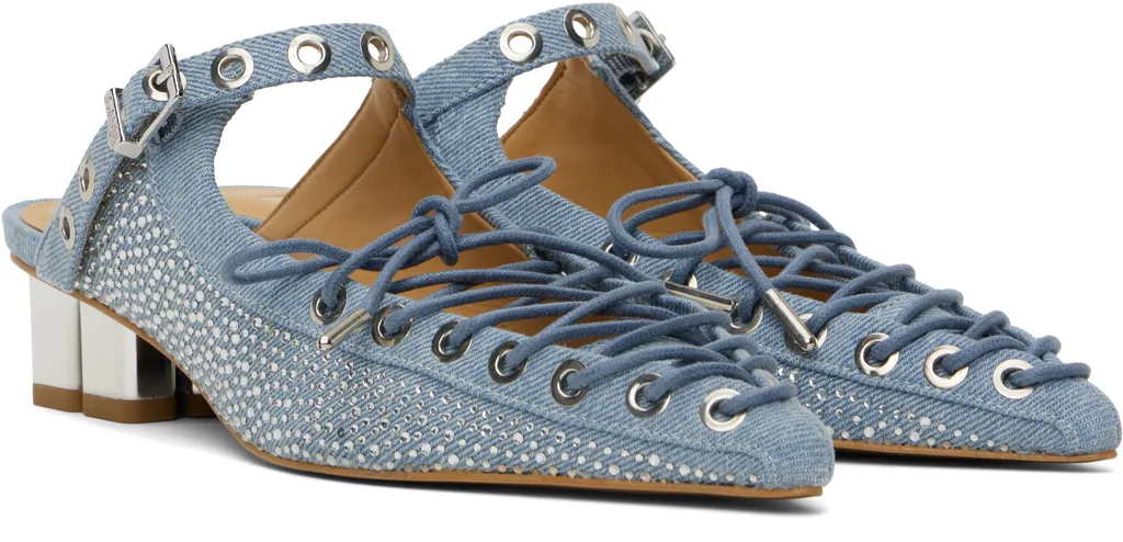 35Mm Lace-Up Mules