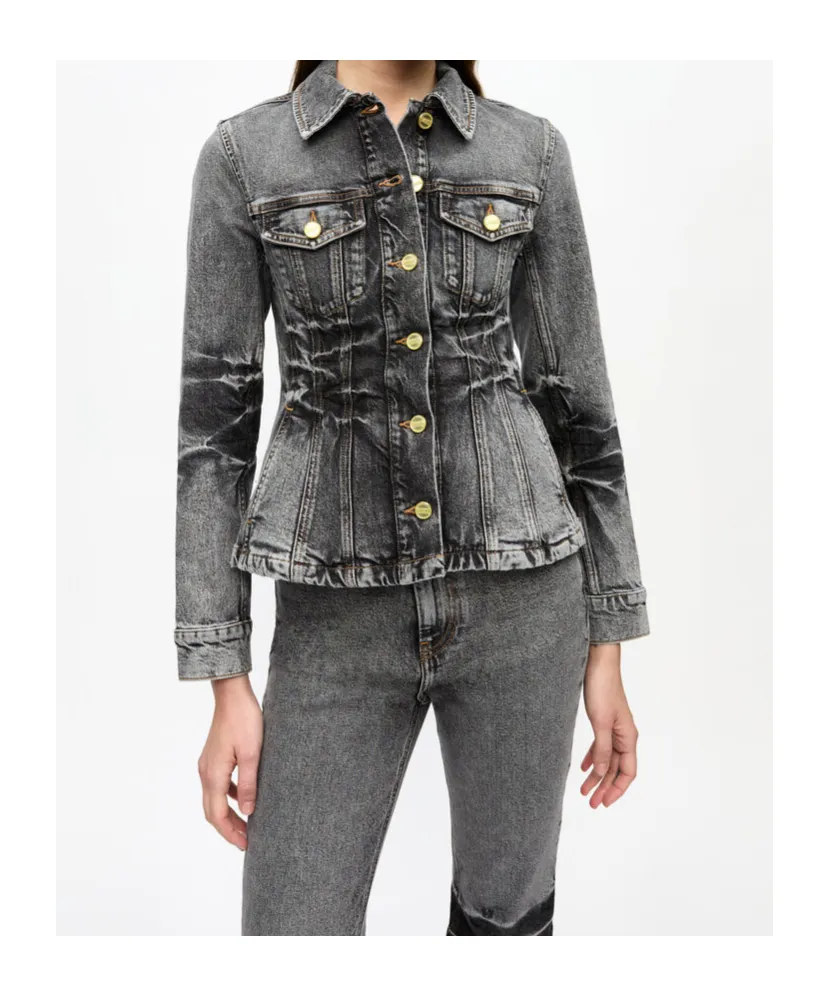 Fitted Waist Denim Jacket