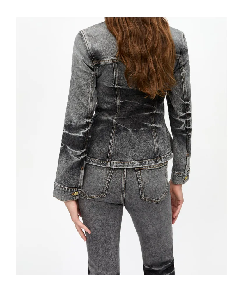 Fitted Waist Denim Jacket