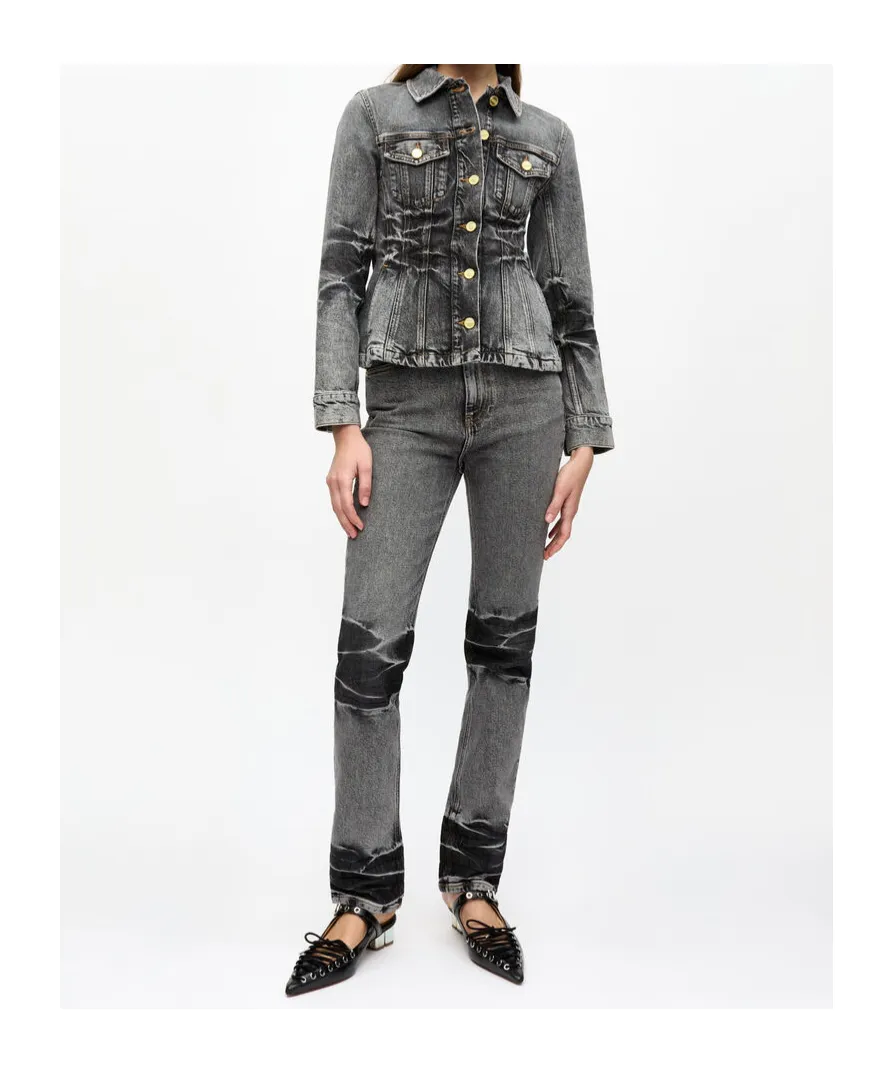 Fitted Waist Denim Jacket