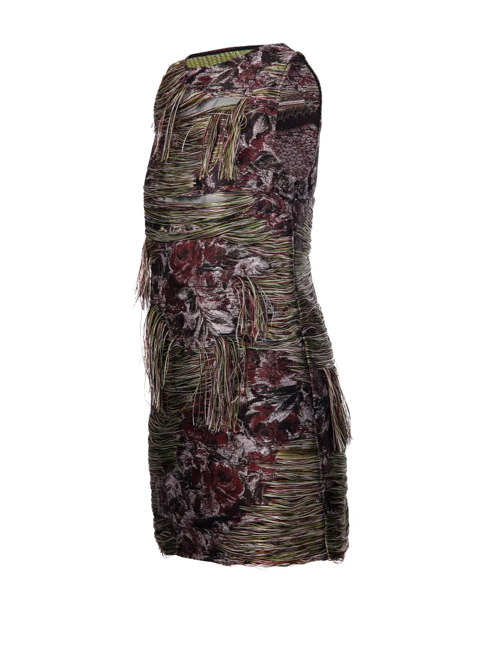 Tapestry Fringed Mini Dress
