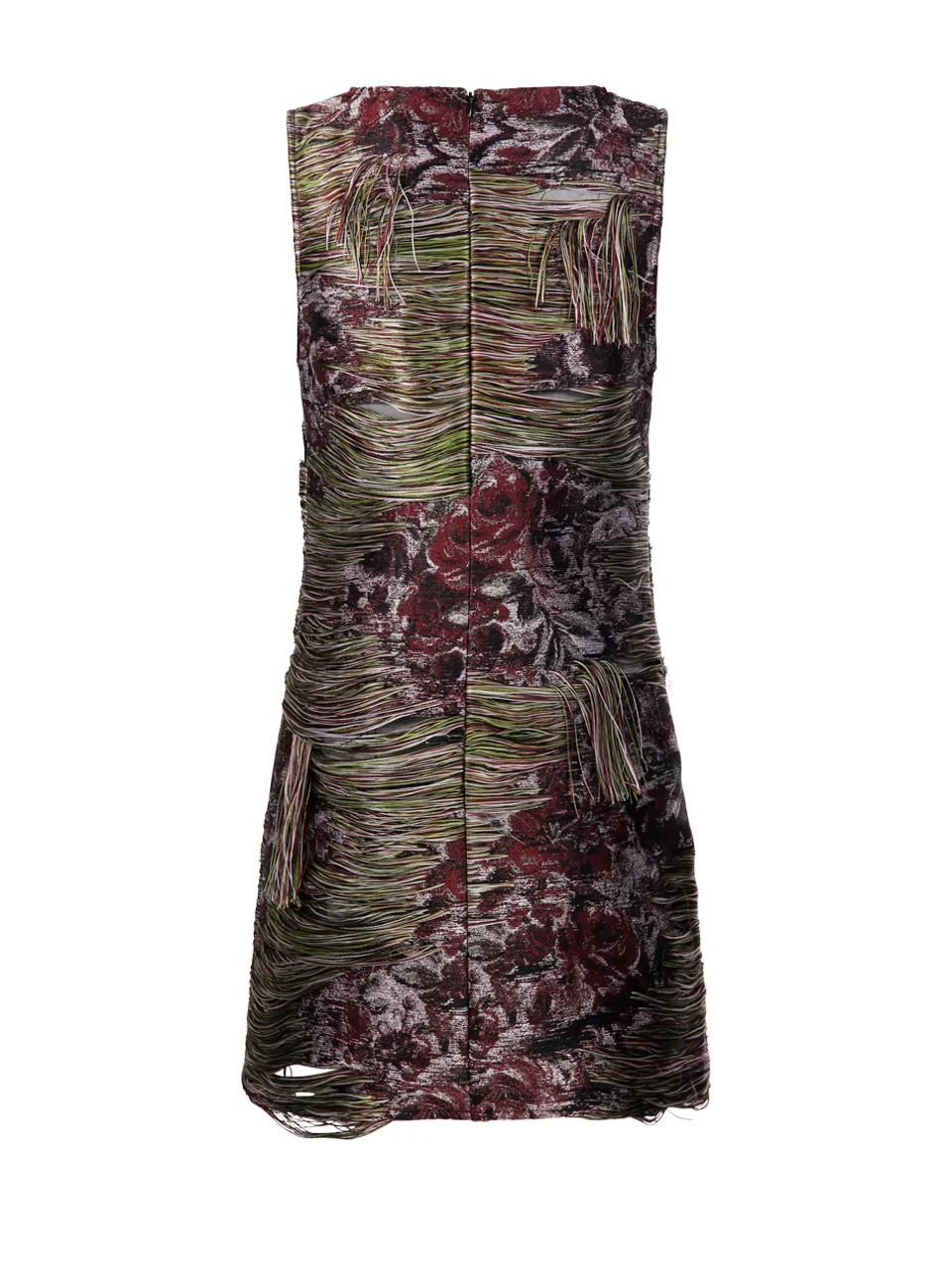 Tapestry Fringed Mini Dress