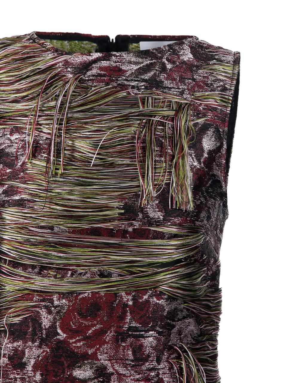 Tapestry Fringed Mini Dress