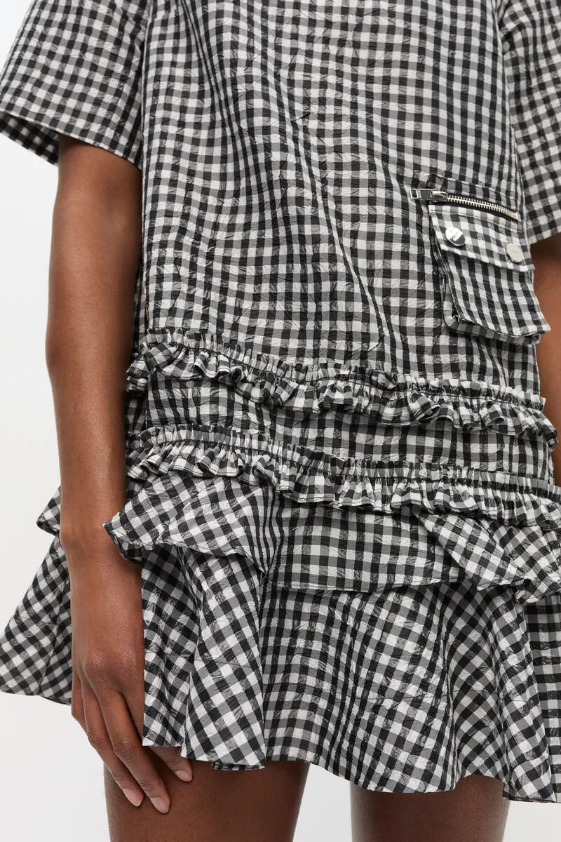 Checked Mini Dress