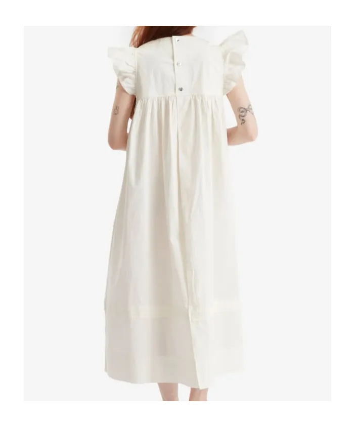 Ruffle-Detail Midi Dress
