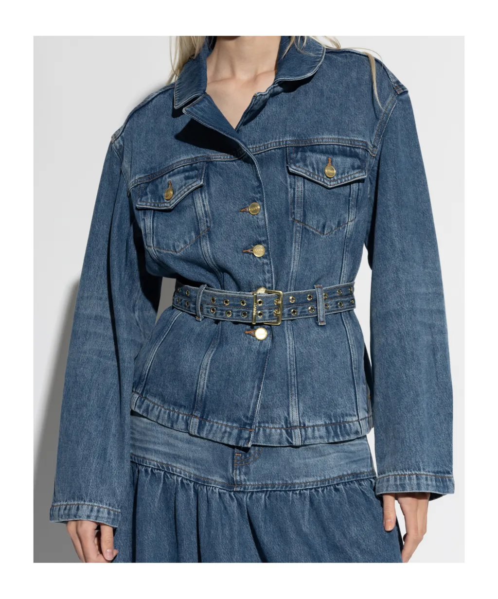 Belted Denim Jacket