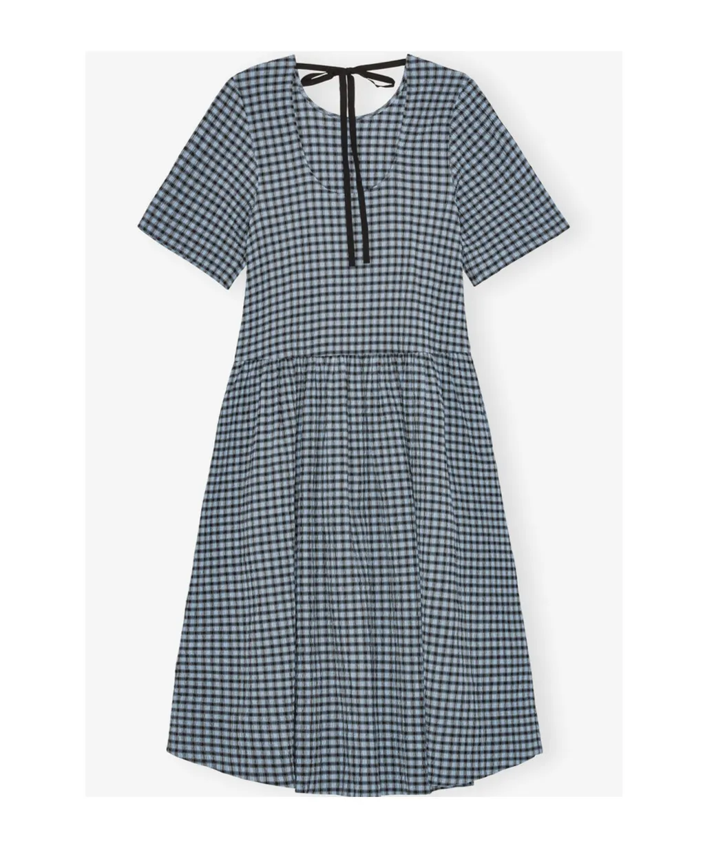 Checked Midi Dress