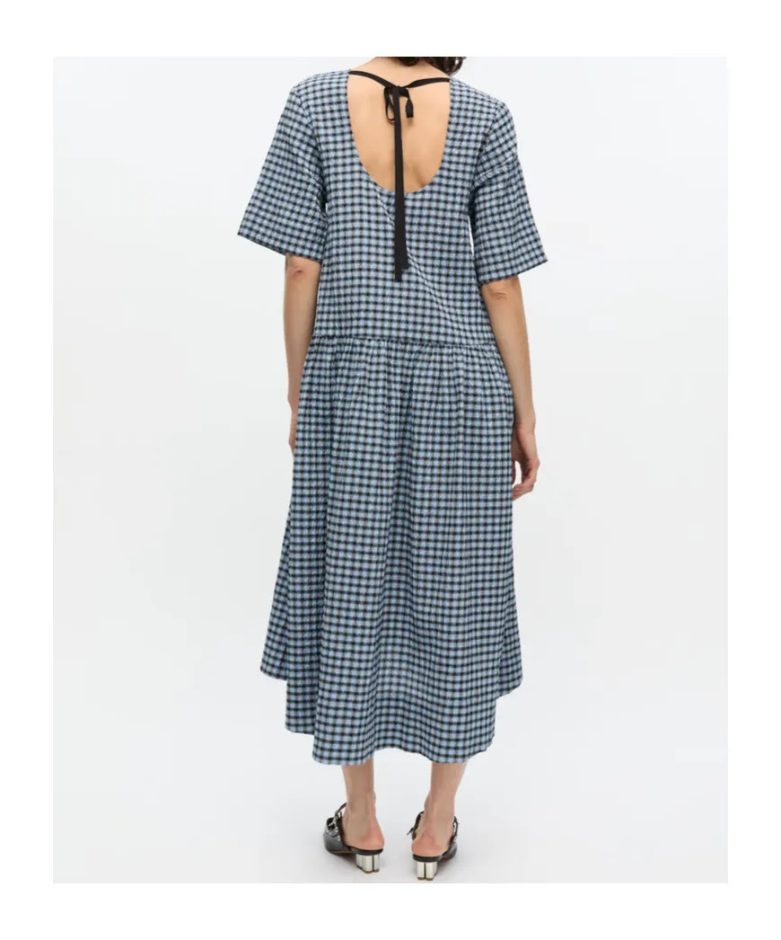 Checked Midi Dress