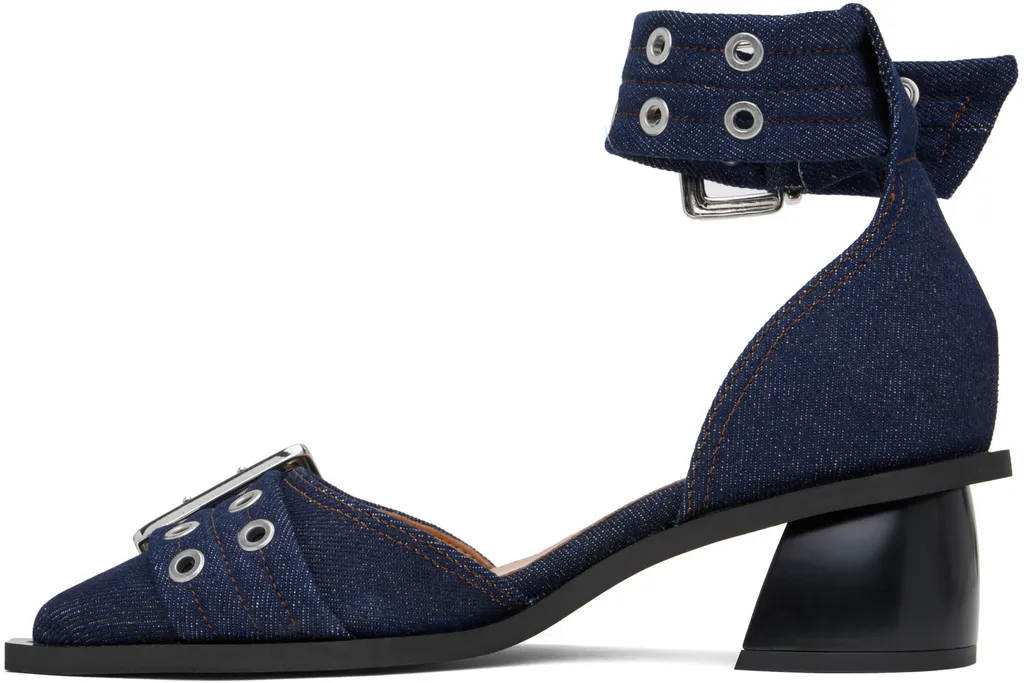 Feminine Buckle Open Cut Pumps