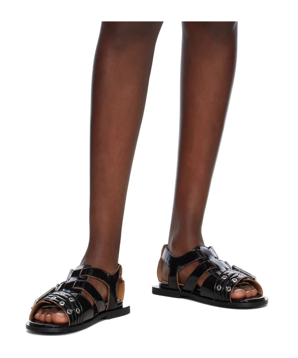 Eyelet Detailing Sandals