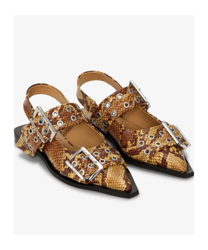 Feminine Buckle Ballerinas