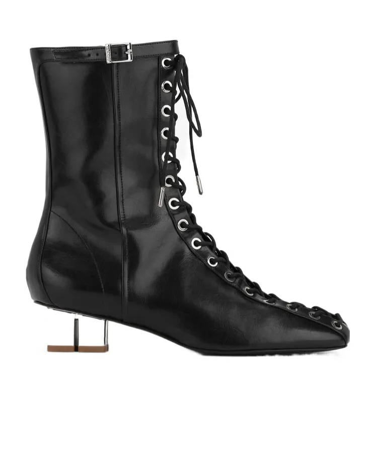 Oleatex Eyelets Lace-Up Ankle Boot
