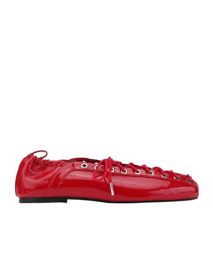 Lace-Up Ballerinas
