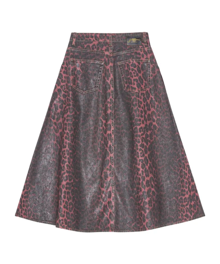Button-Front A-Line Skirt