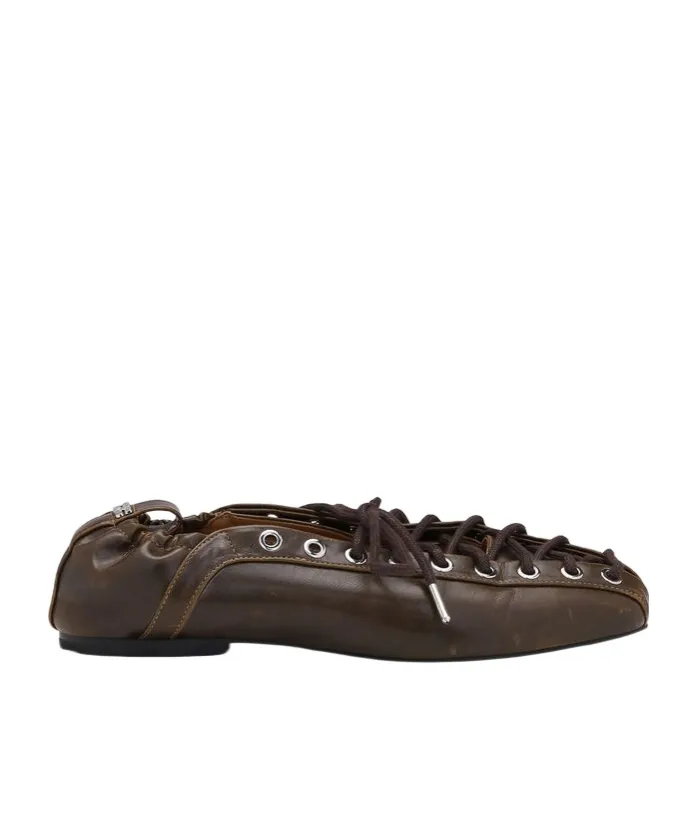 Lace-Up Ballerinas