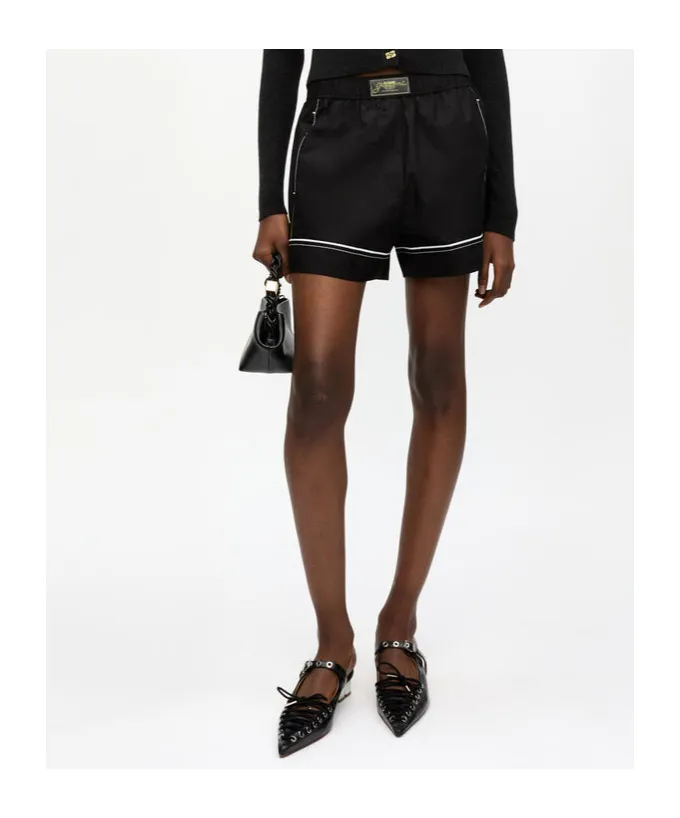 Logo Patch Poplin Shorts