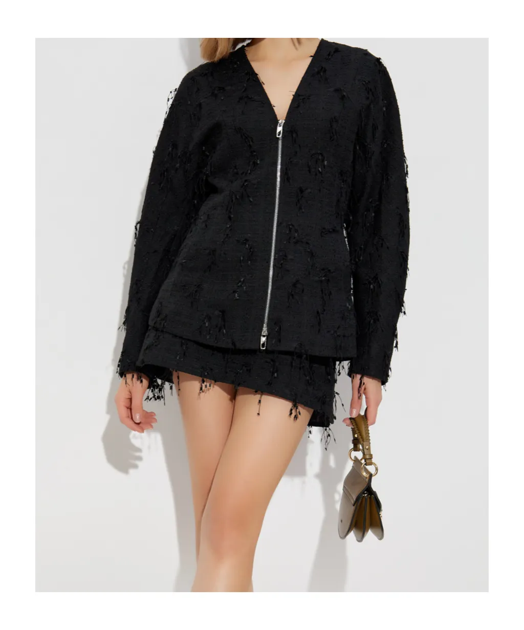 Blazer With Decorative Trim