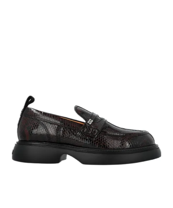 Embossed Platform Loafers