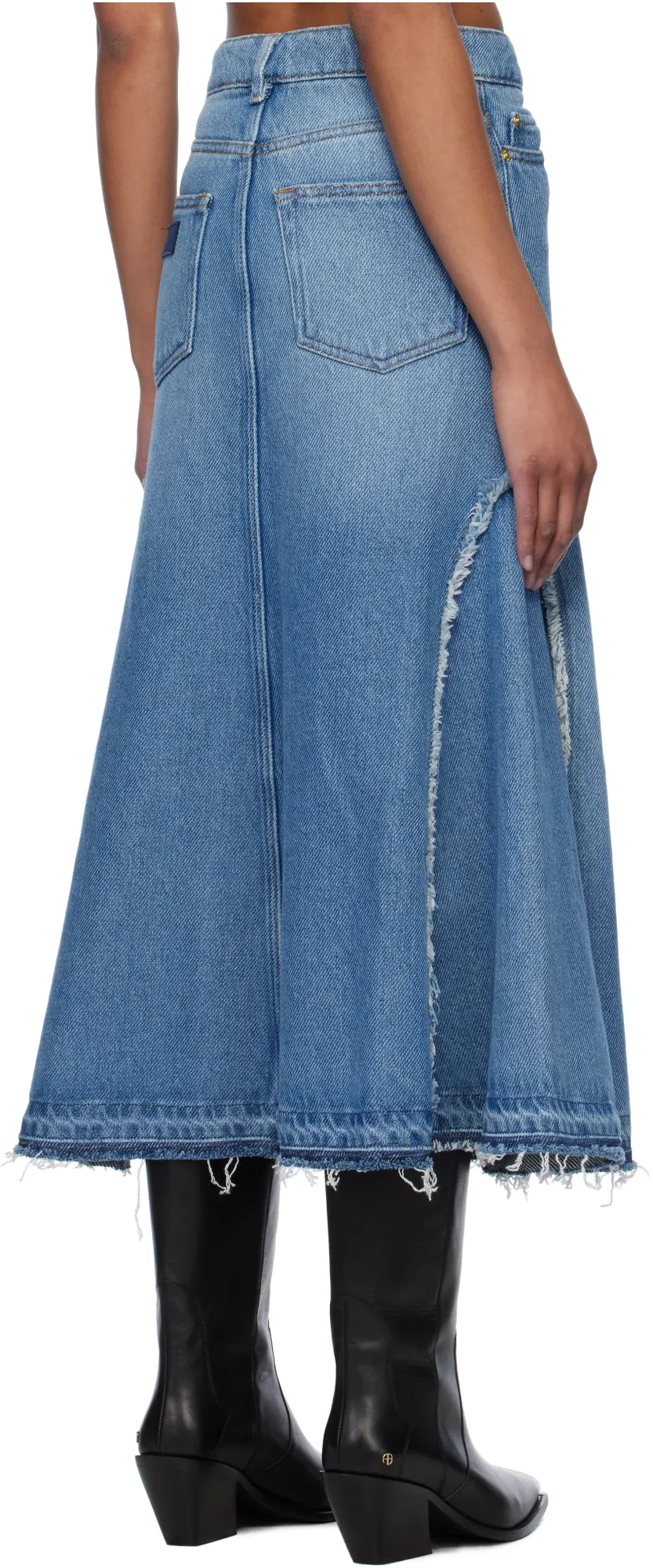 Flared Denim Skirt