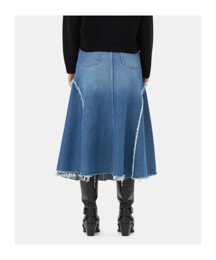 Flared Denim Skirt