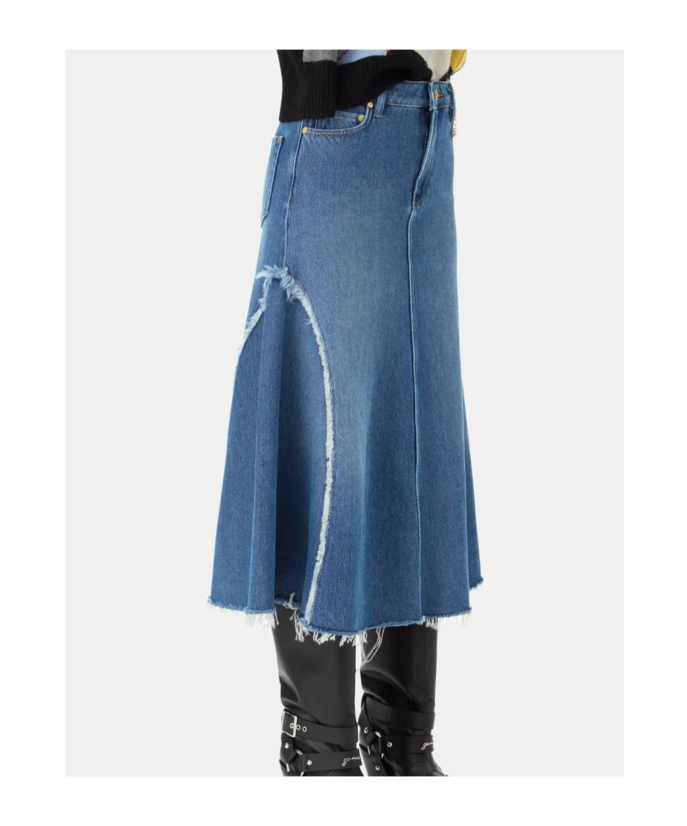 Flared Denim Skirt