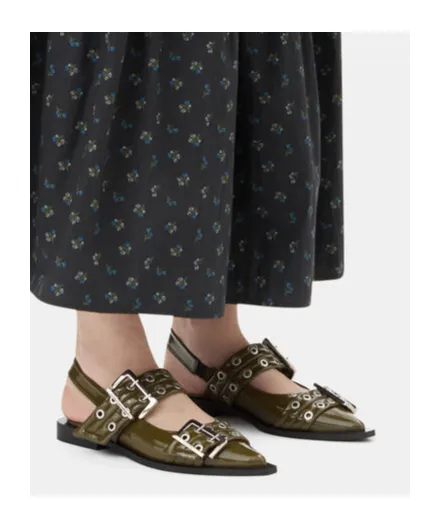 Feminine Buckle Ballerinas