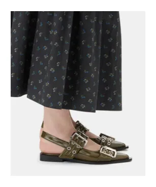 Feminine Buckle Ballerinas
