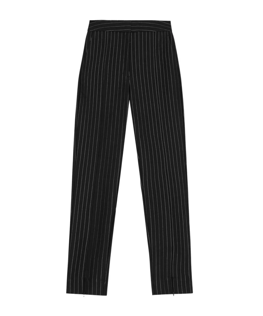 Stripe Mid Waist Trousers