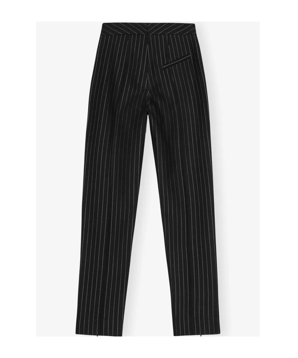 Stripe Mid Waist Trousers