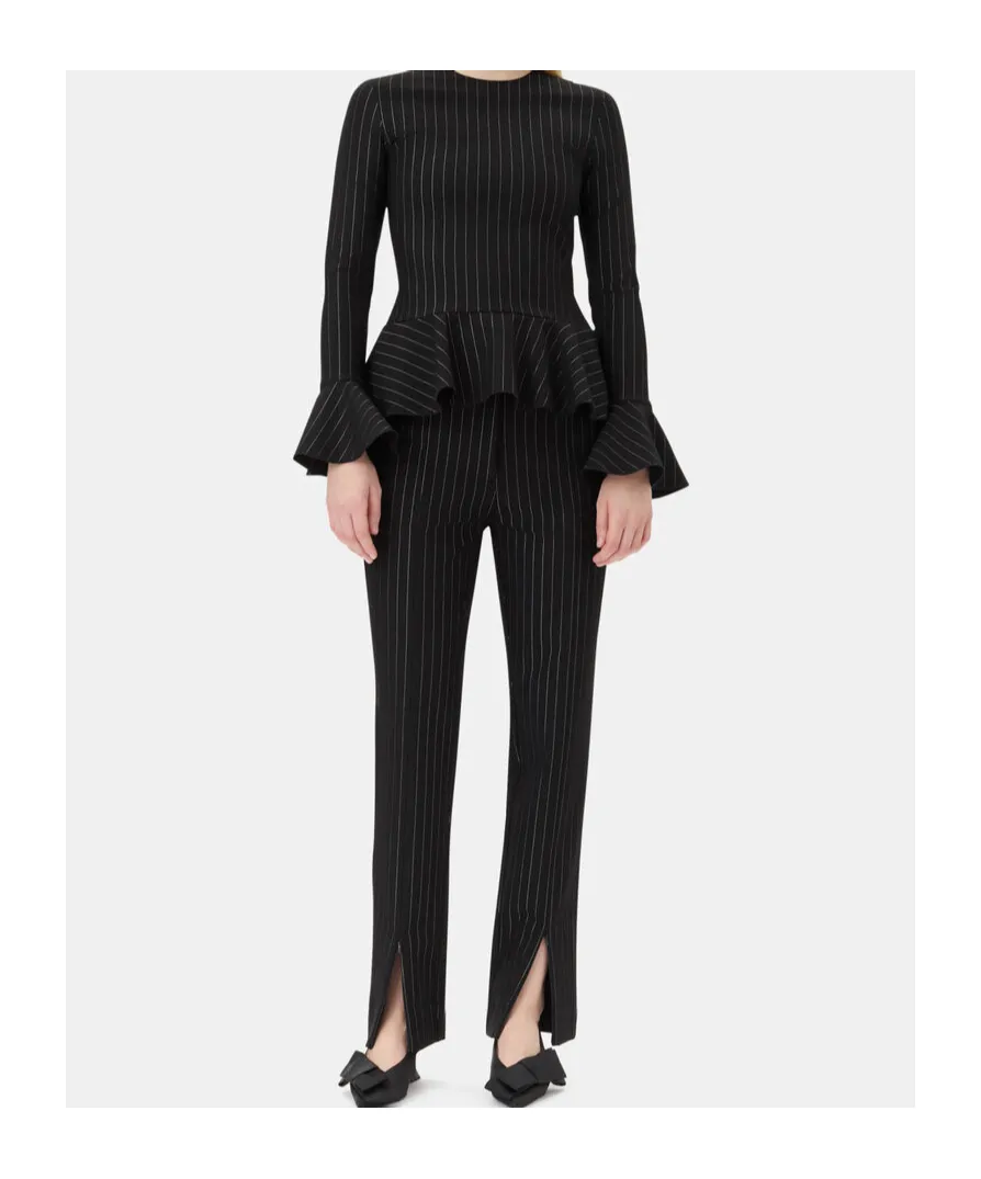 Stripe Mid Waist Trousers