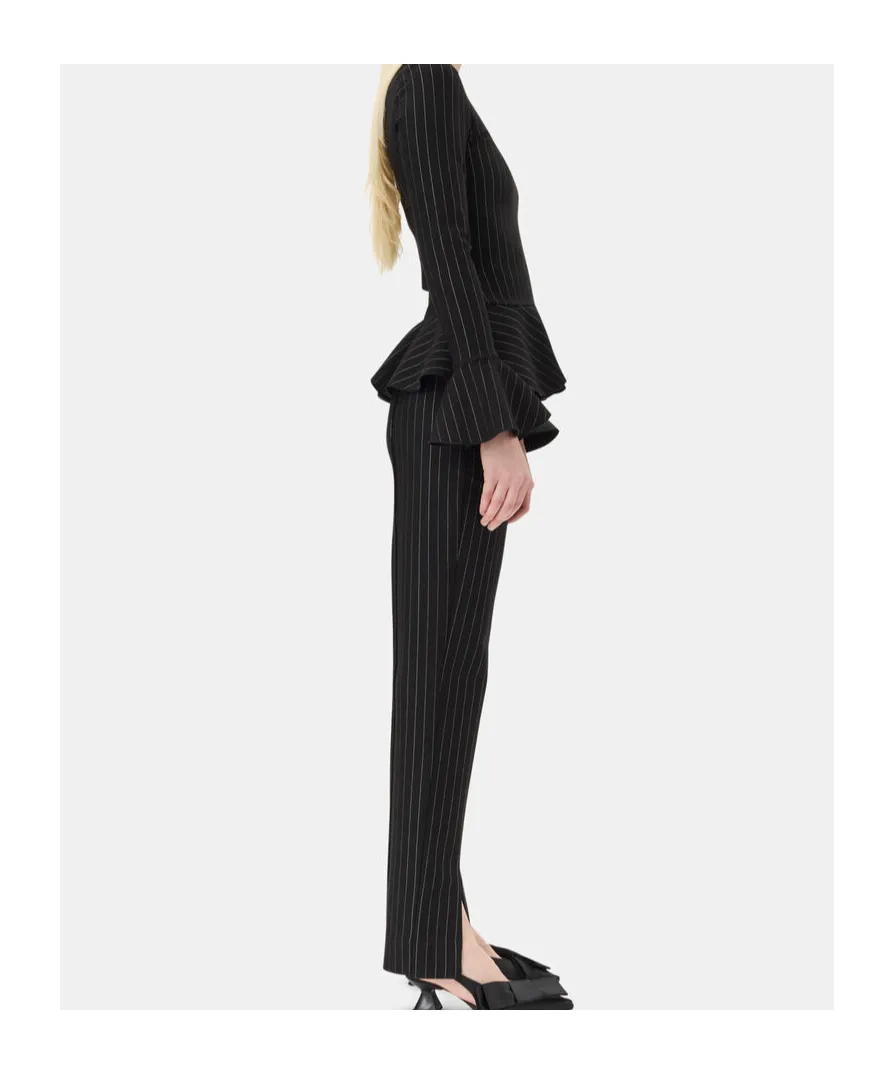 Stripe Mid Waist Trousers