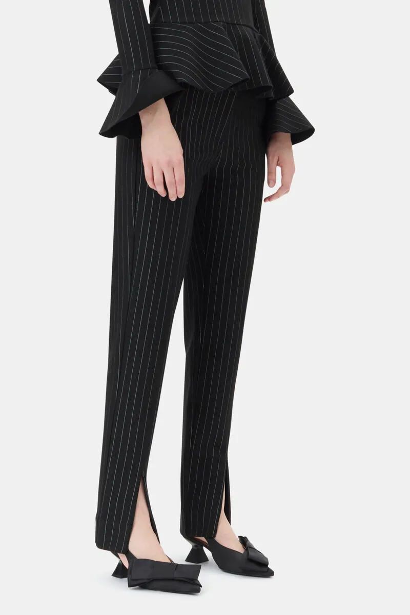 Stripe Mid Waist Trousers