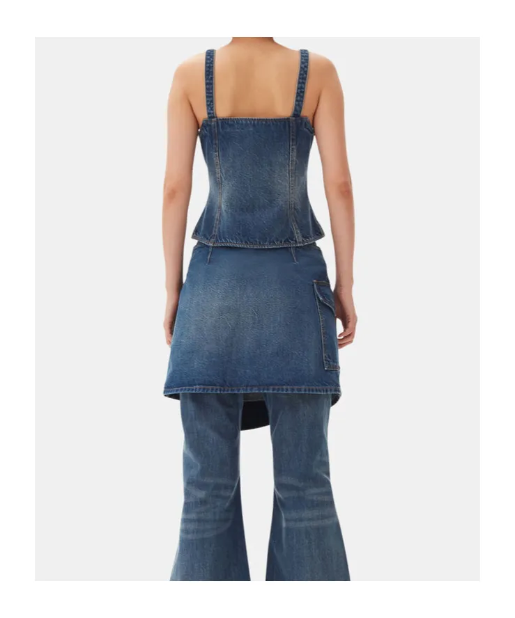 Heavy Washed Denim Top