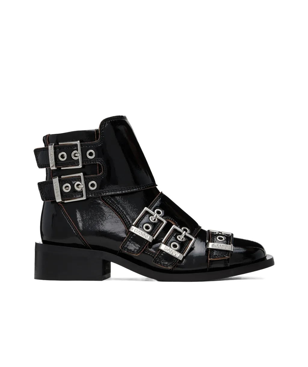 Feminine Buckle Naplack Boots