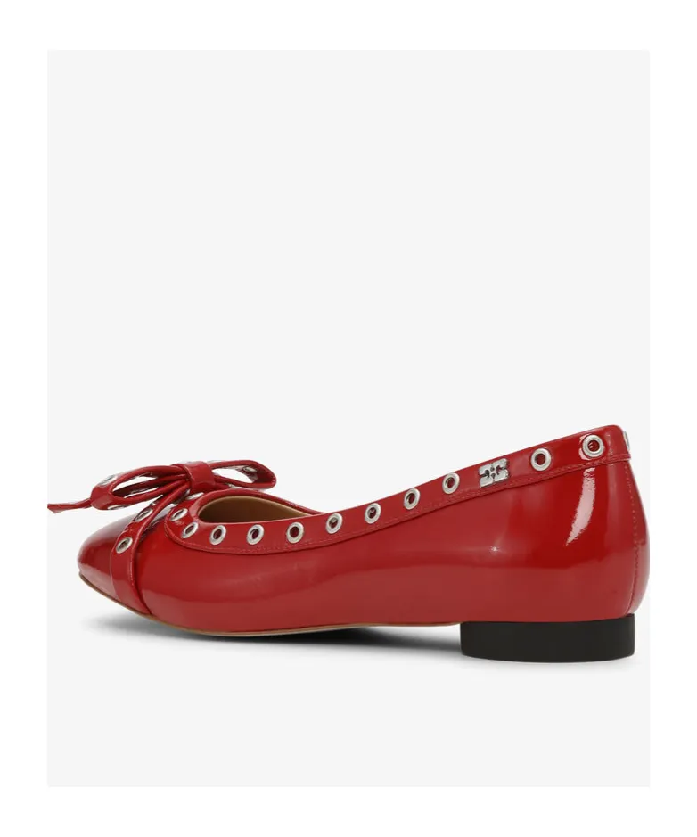 Eyelet Bow Ballerinas