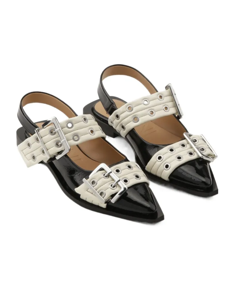 Feminine Buckle Ballerinas