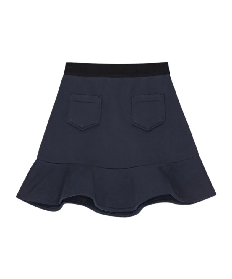 Elastic Waistband Mini Skirt