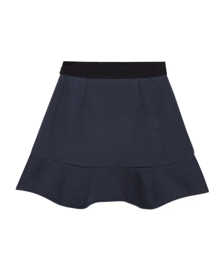 Elastic Waistband Mini Skirt