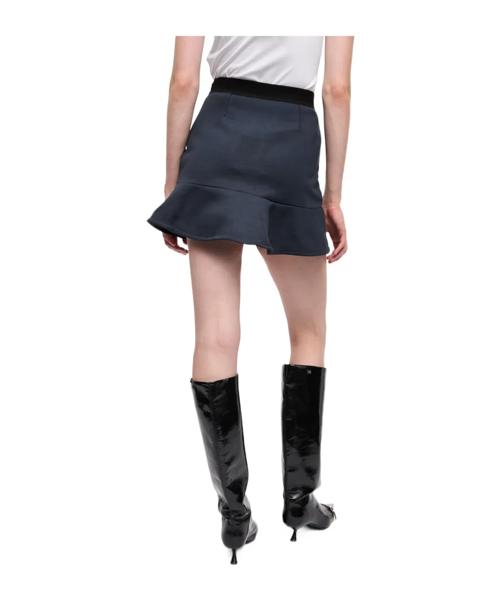 Elastic Waistband Mini Skirt