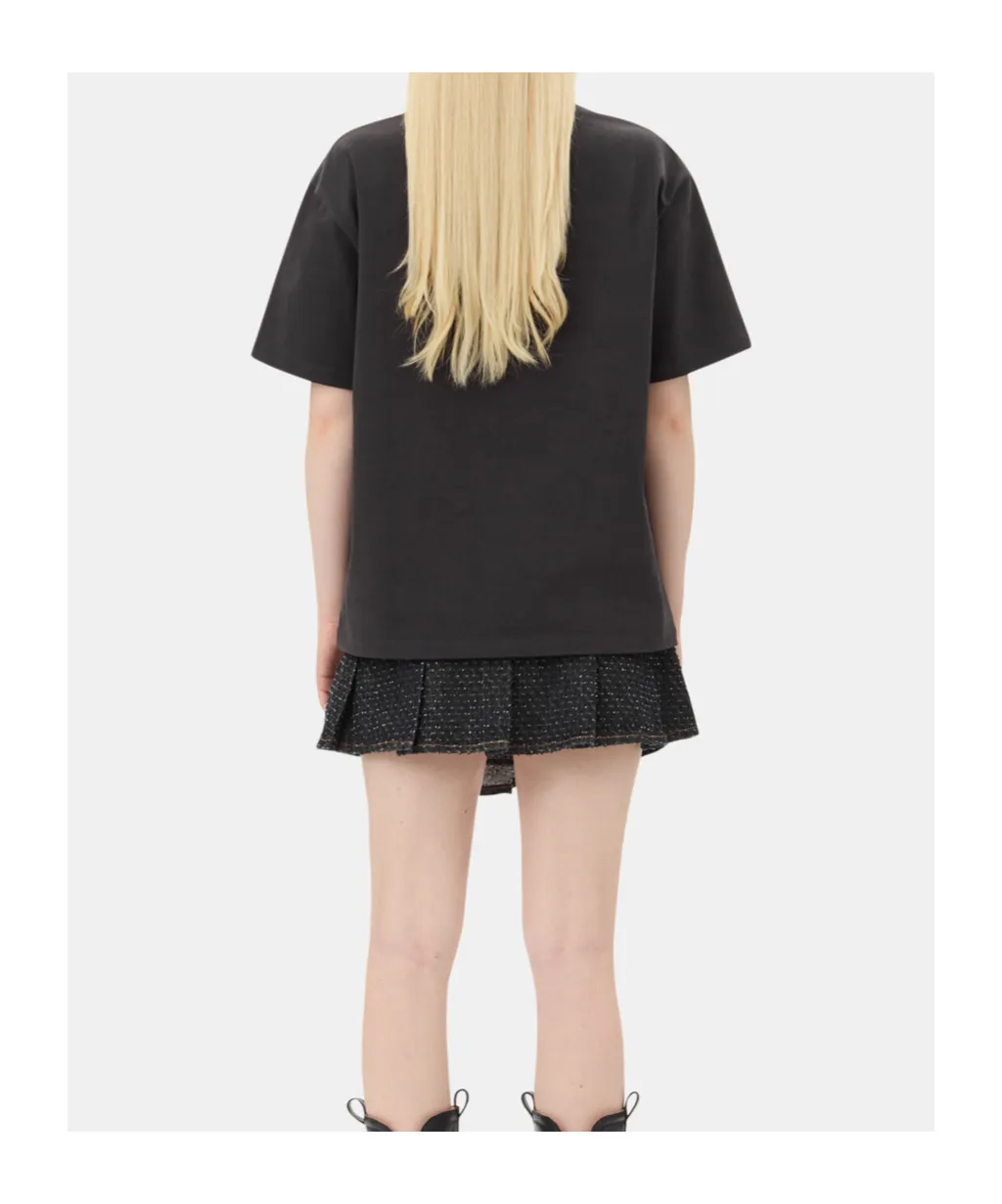 T-Shirt With Logo In Lurex Thread