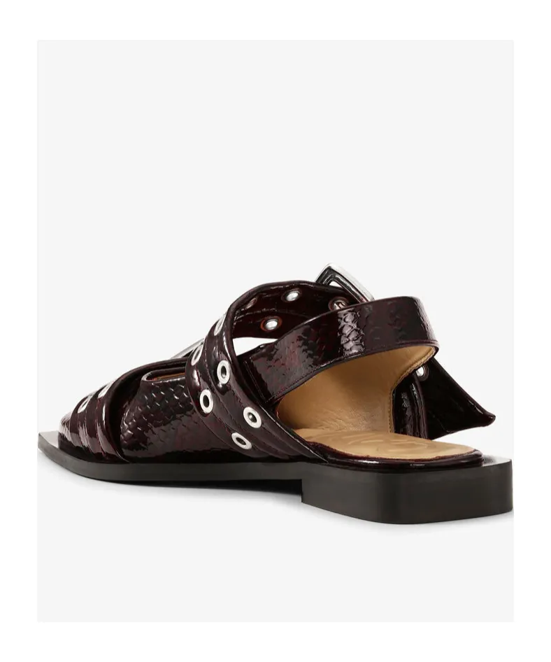 Buckle Pointed-Toe Ballet Flats